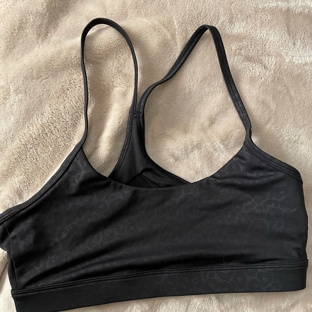 Zyia Black Leopard Light n Tight Bra